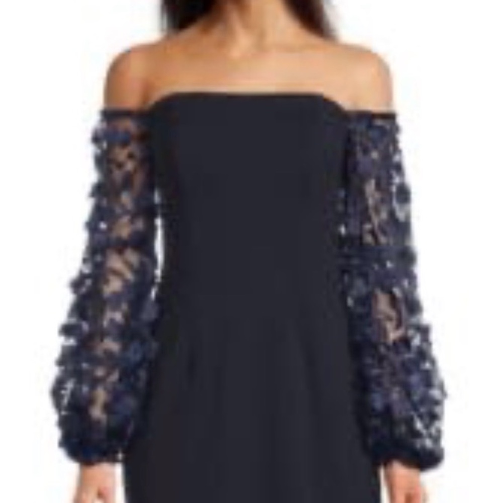 Elegant Navy blue Evening Dress